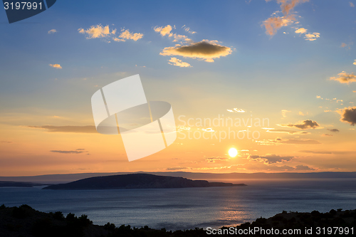 Image of Scenic view of a small island