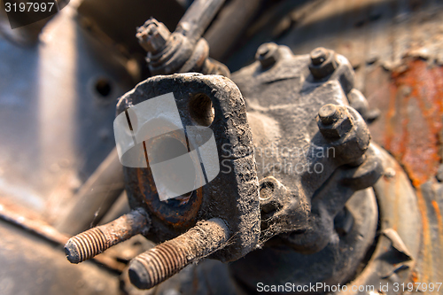 Image of Industrial worn metal closeup photo