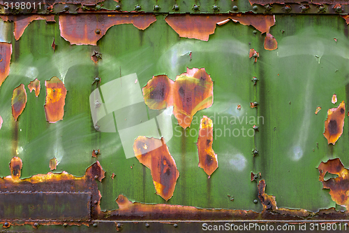 Image of Industrial worn metal closeup photo