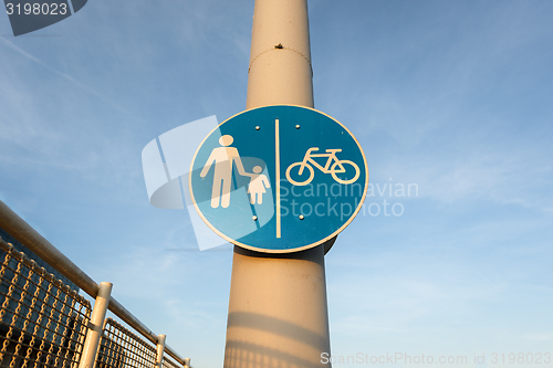 Image of Road sign for bikes