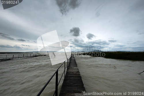 Image of Wooden path trough the lakes