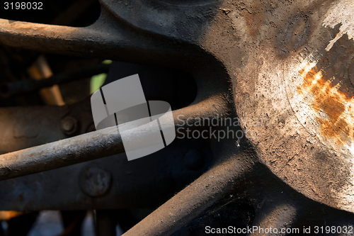 Image of Industrial worn metal closeup photo