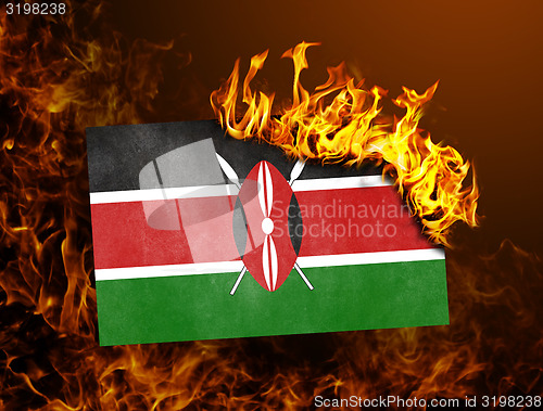 Image of Flag burning - Kenya