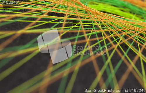 Image of Display of colorful threads