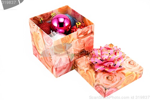 Image of Box with fur-tree toys