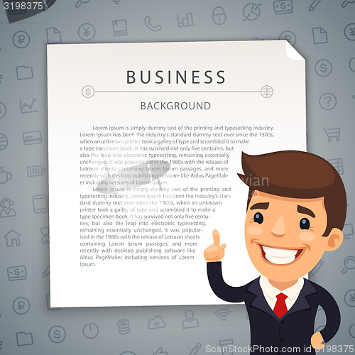 Image of Gray Business Background with Boss