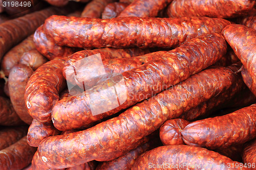 Image of czech sausage background