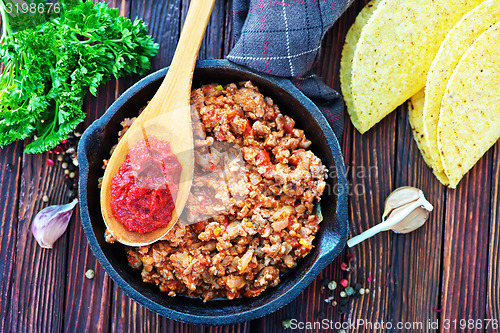 Image of  fried ground meat 