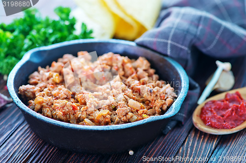 Image of  fried ground meat 