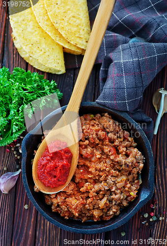 Image of  fried ground meat 