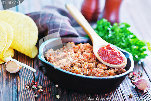 Image of  fried ground meat 