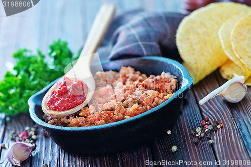 Image of  fried ground meat 