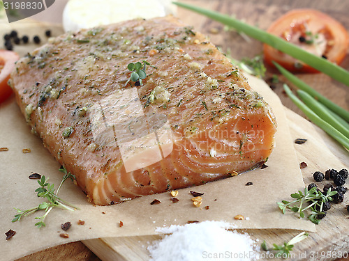 Image of Salted salmon fillet