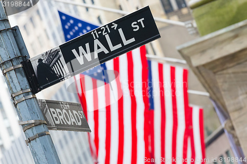 Image of Wall street, New York, USA.