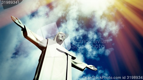 Image of Christ the Redeemer statue in Ro de Janeiro 