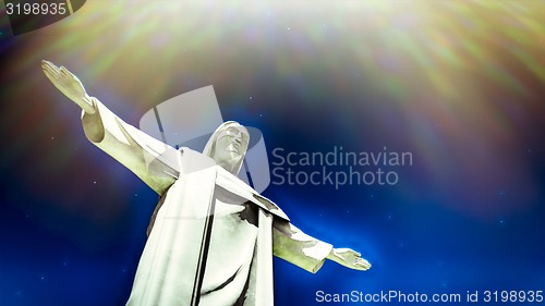 Image of Christ the Redeemer statue in Ro de Janeiro 