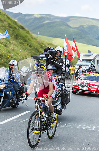Image of The Cyclist Rein Taaramae on Col de Peyresourde - Tour de France