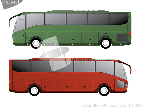 Image of Tourist bus design with single axle