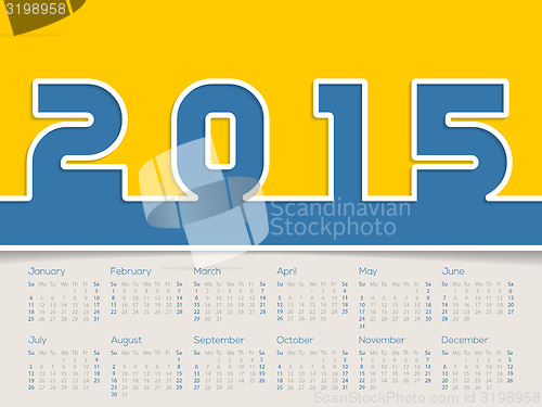 Image of Simplistic 2015 calendar