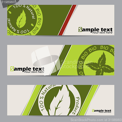 Image of Bio label banner set