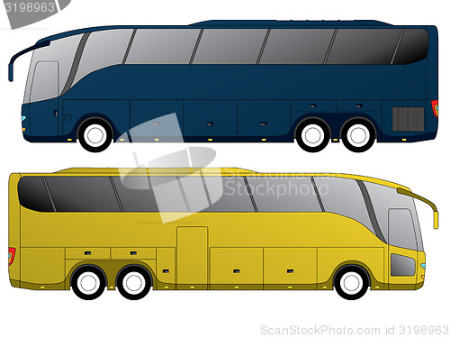 Image of Tourist bus design with double axle