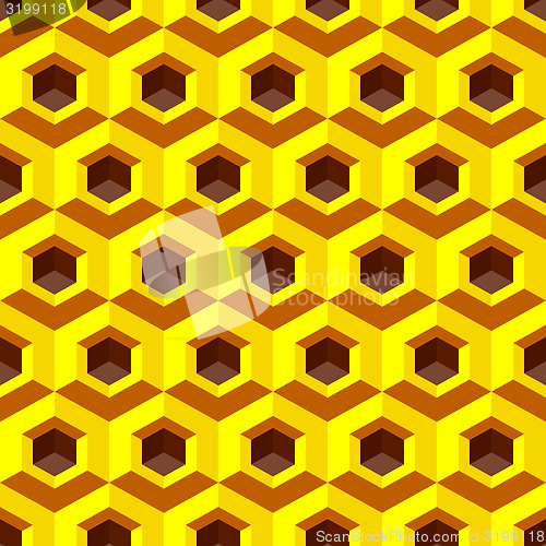 Image of Honeycomb background 3d. Mosaic. Vector illustration. 