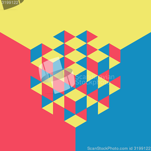 Image of Vector 3d abstract cubes.  Colorful template. Can use for busine