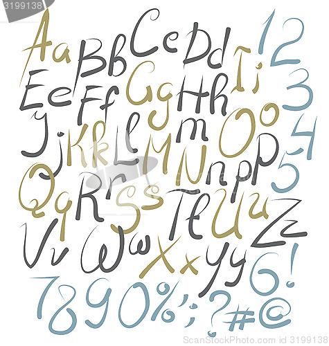 Image of Vector Hand Drawn Alphabet