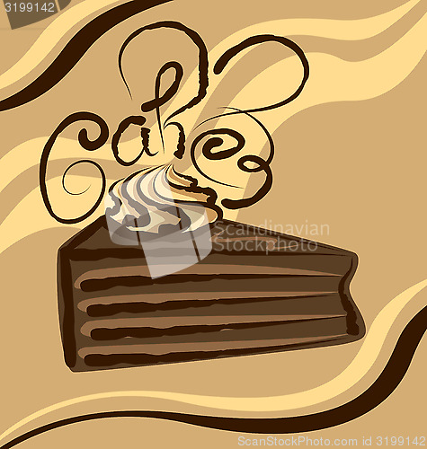 Image of Vector Chocolate Cake