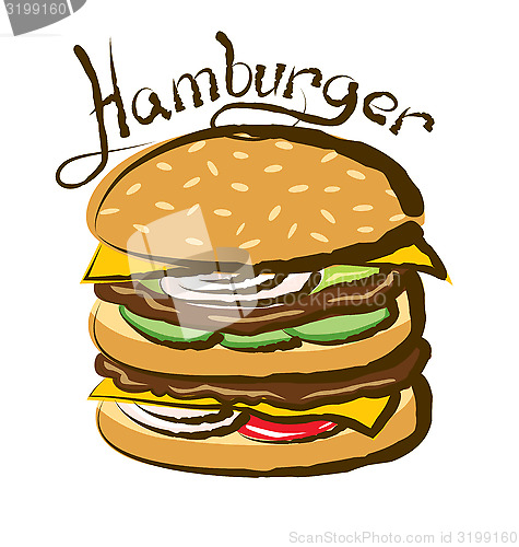 Image of Vector Big Hamburger