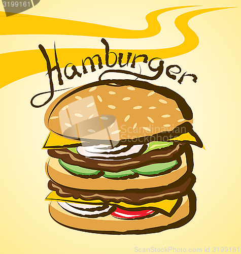 Image of Vector Big Hamburger