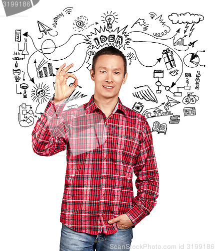 Image of Asian Man With Folded Hands