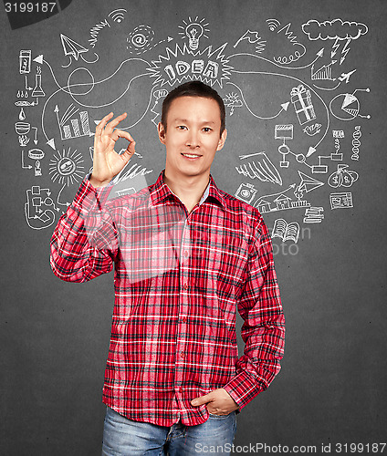 Image of Asian Man With Folded Hands