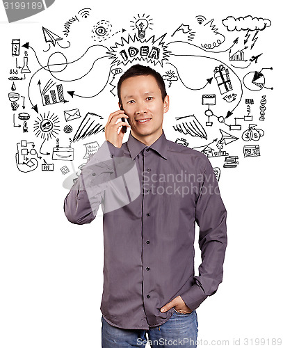 Image of Asian Man With Folded Hands
