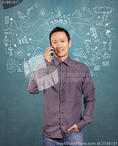 Image of Asian Man With Folded Hands
