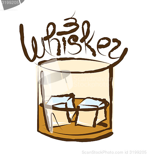 Image of Vector Glass of Whiskey