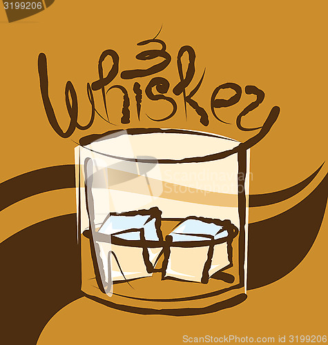 Image of Vector Glass of Whiskey