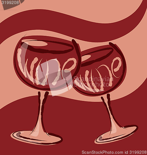 Image of Vector Glass of Wine