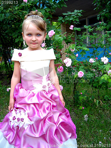 Image of little sympathetic girl - princess