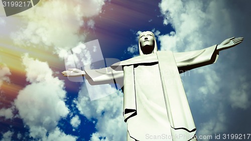 Image of Christ the Redeemer statue in Ro de Janeiro 