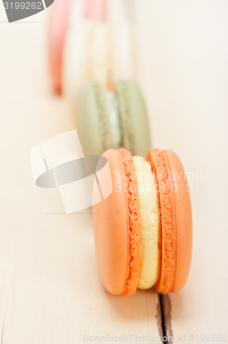 Image of colorful french macaroons 