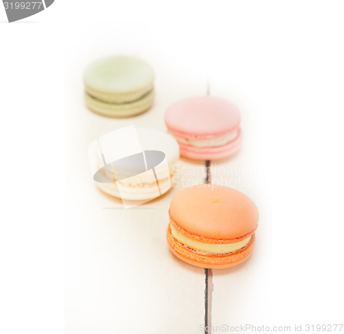 Image of colorful french macaroons 