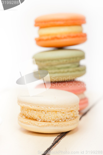 Image of colorful french macaroons 