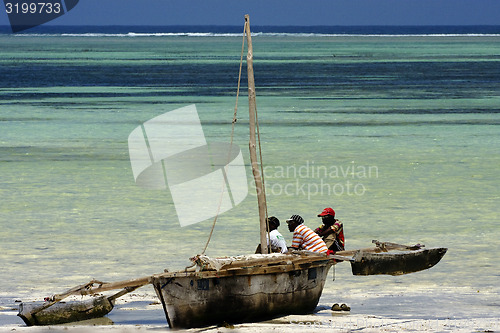 Image of boat in tanzania zanzibar