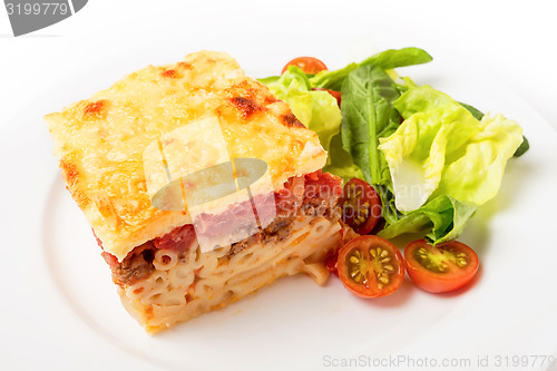 Image of Pastitsio meal high angle
