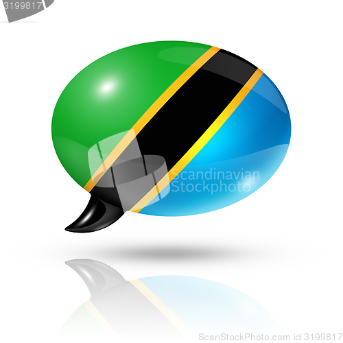 Image of Tanzanian flag speech bubble