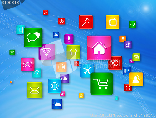 Image of Flying Desktop Icons collection