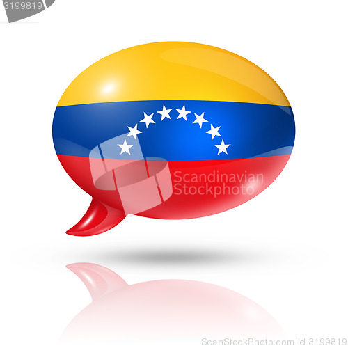 Image of Venezuelan flag speech bubble
