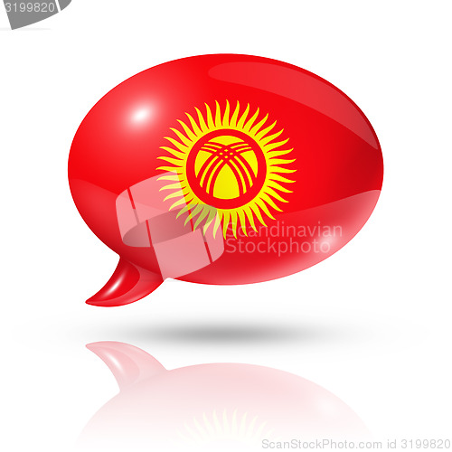 Image of Kyrgyzstan flag speech bubble
