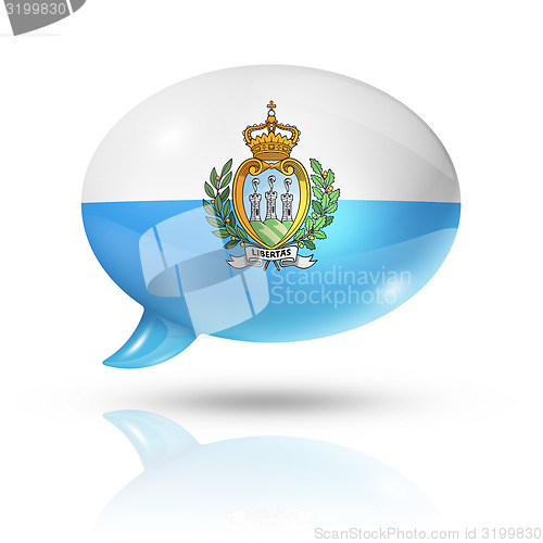 Image of San Marino flag speech bubble